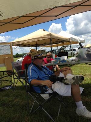 Roger Enjoying the Shade