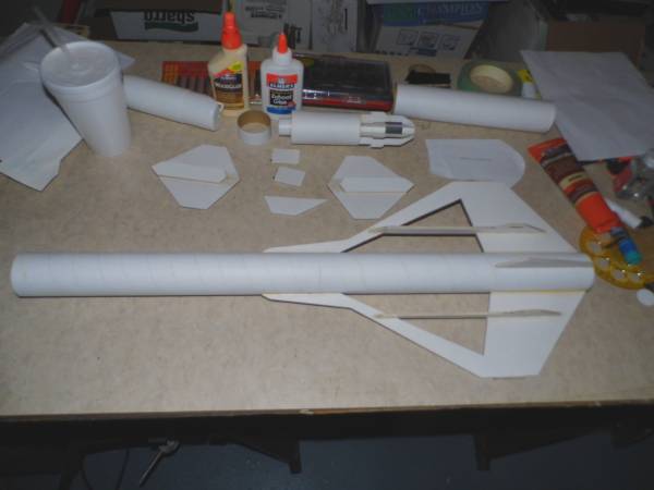 Wings glued on